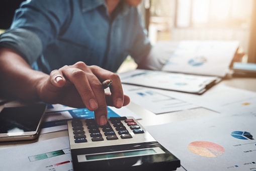 professional tabulating information into a calculator